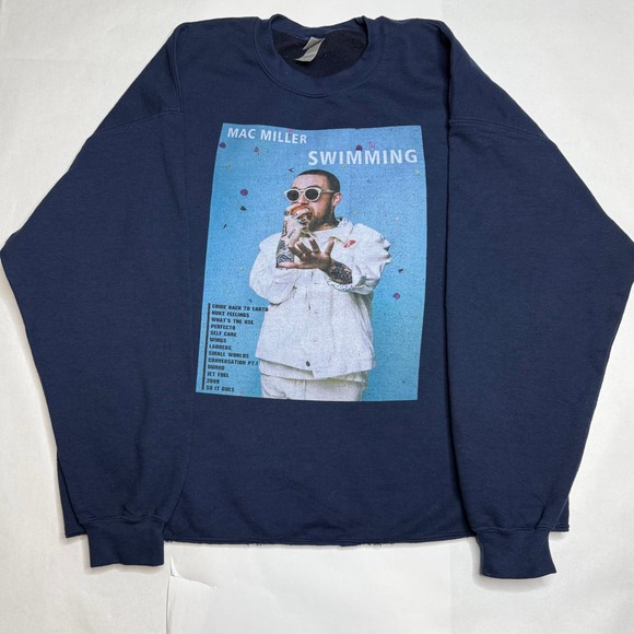 Gildan Other - Mac Miller Swimming Album Tour Long sleeve crewneck sweater XL